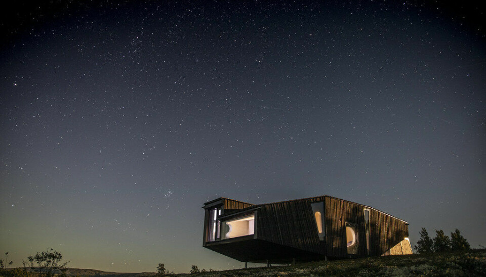UFO-hytta ser ut som den nettopp har ankommet fra en av stjernene.