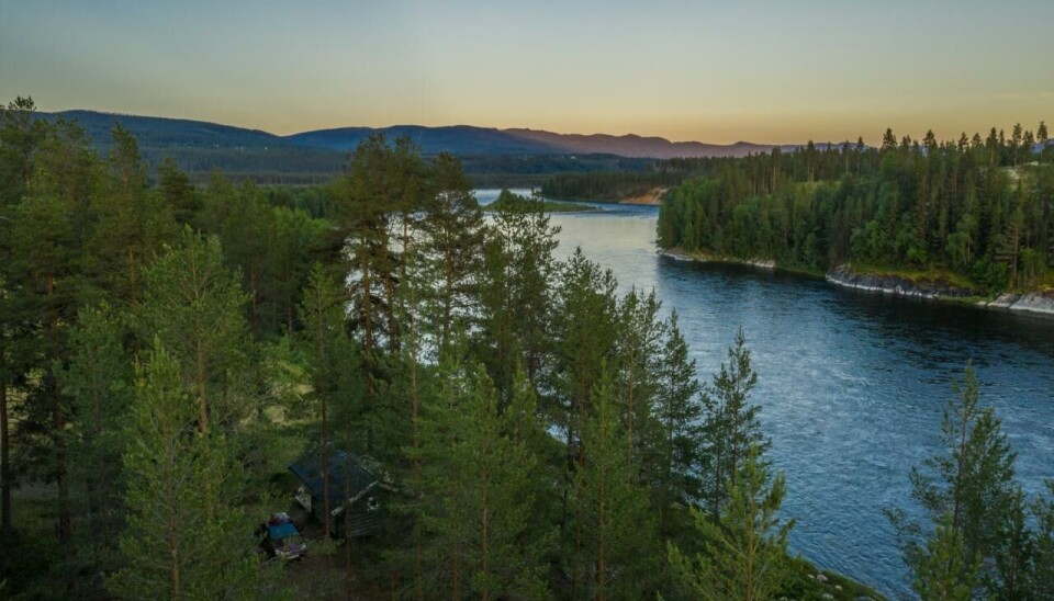 Fiskekoie med fish-out ved Glomma.