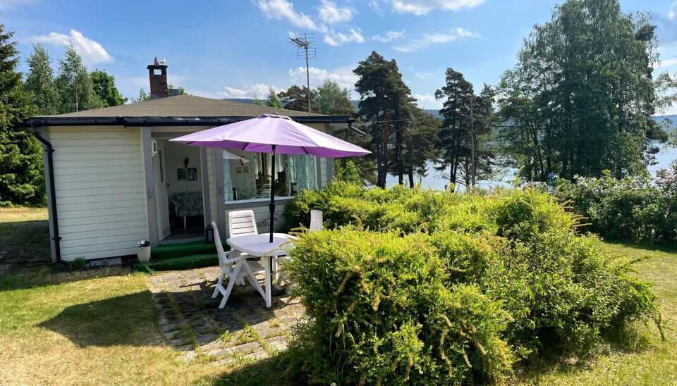Her i Hyggen kan du leie denne flotte utsiktshytta med sju sengeplasser.