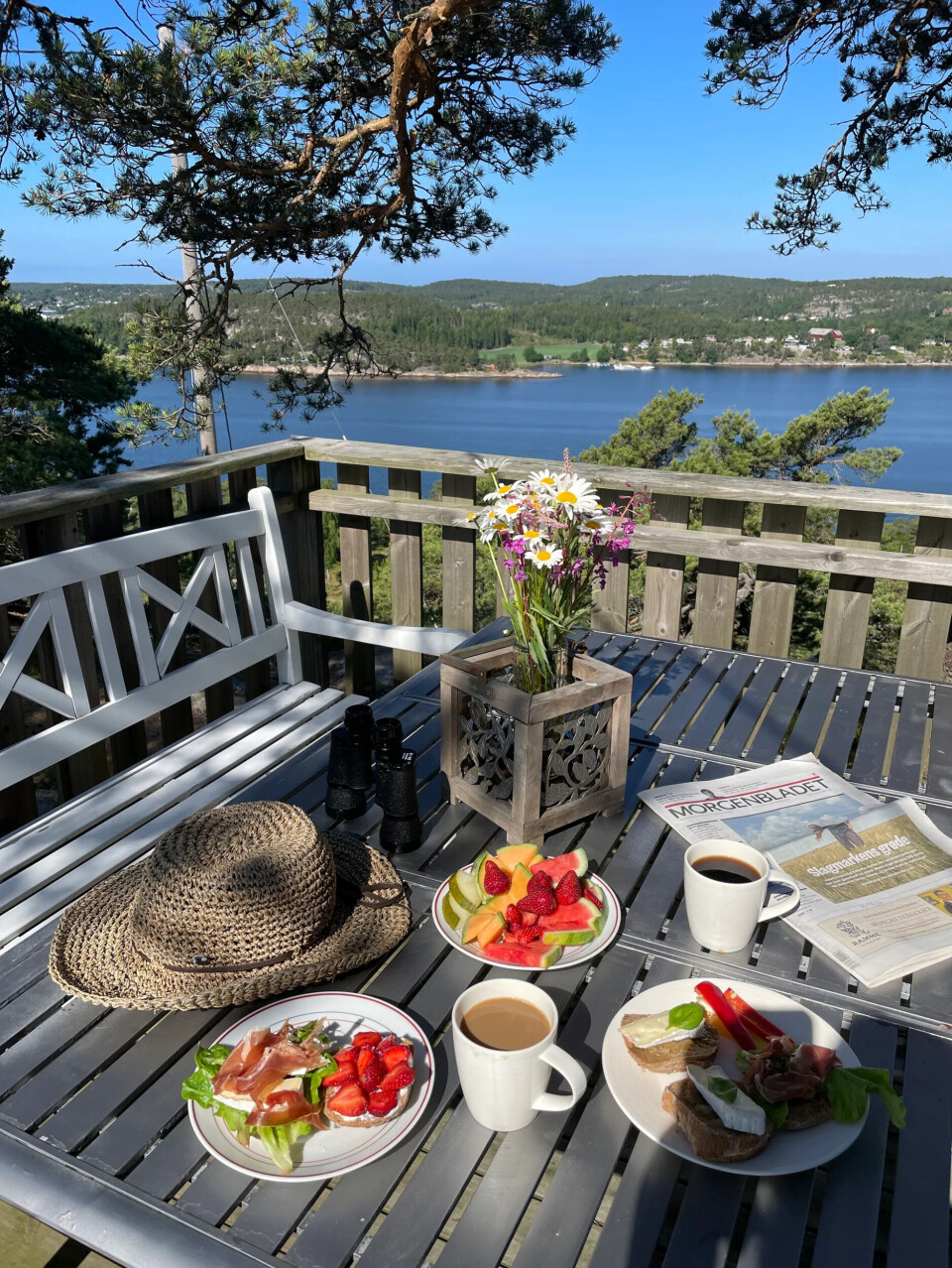 Verandaen er et naturlig samlingspunkt.
