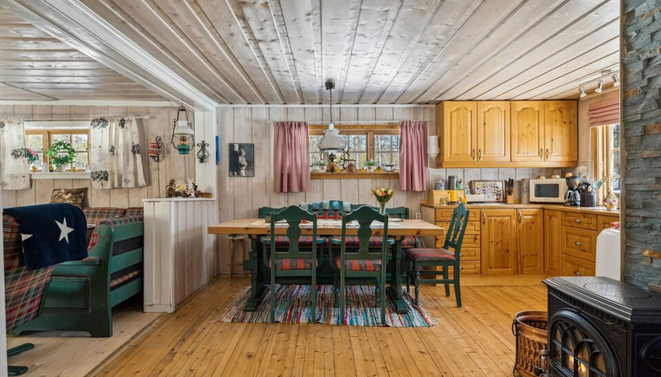 Hytta er utrolig koselig, og ligger rolig til så både to- og firbeinte kan slappe av.