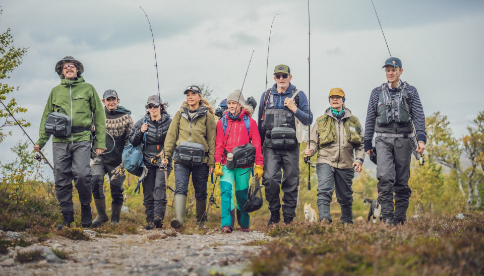 Deltakerne i Fiskekrigen gikk til verks med vidt forskjellig erfaringsnivå, metodebruk og sportslig innstilling. Fra venstre: Einar Tørnquist, Jens Kvernmo, Kristine Thybo-Hansen, Rikke Isaksen, Cecilie Skog, Henrik Mestad, Henriette Stenstrup og Erik Solbakken.