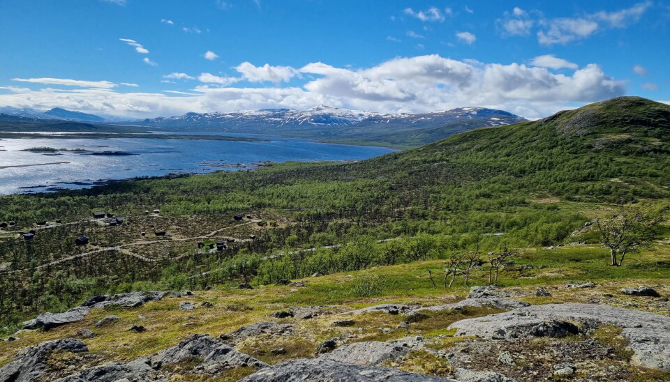 Det er ikke noe å si på utsikten fra høydedragene ved Kaldfjorden heller.