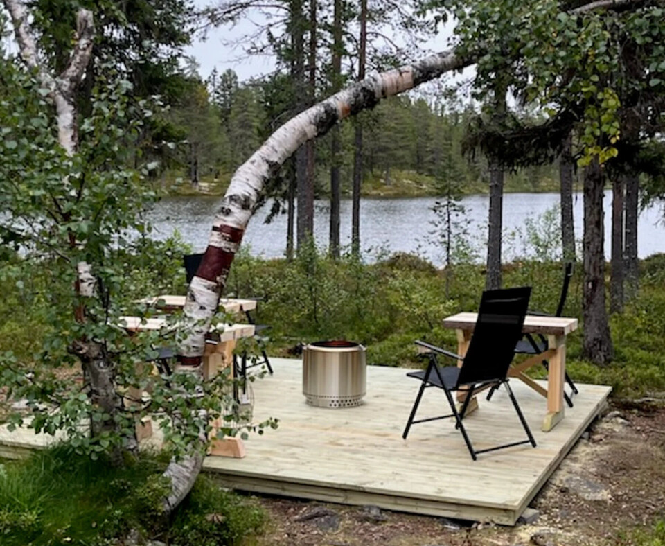 Uteplassen er et flott samlingssted.