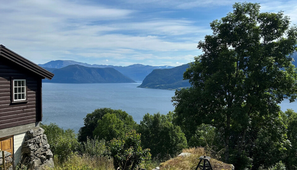 Utsikten fra hytta.